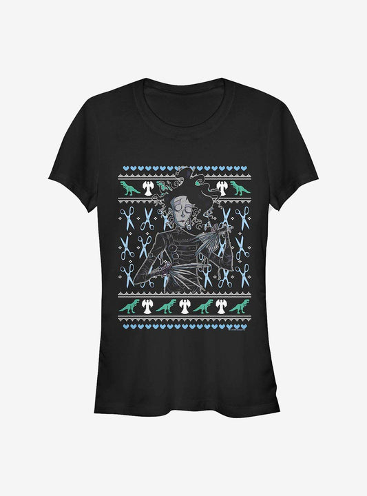 Edward Scissorhands Ugly Christmas Scissorhands Girls T-Shirt T-Shirt | Best-Selling Artwork | Top Pick For Fans