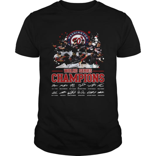 Washington Nationals 2019 World Series Champions Signatures shirt
