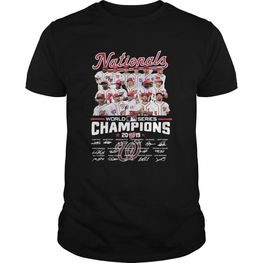 World Series Champions Washington Nationals Players Signatures shirt