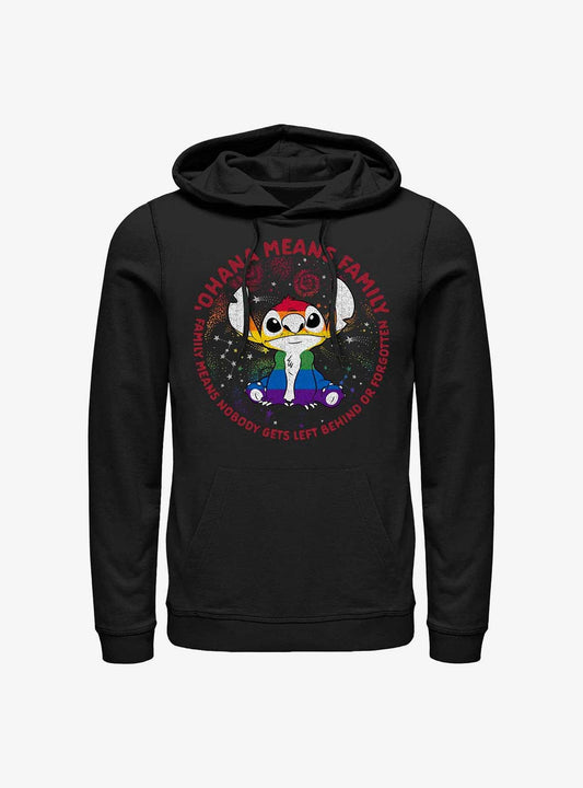 Disney Lilo And Stitch Ohana Means Family Rainbow Pride Hoodie