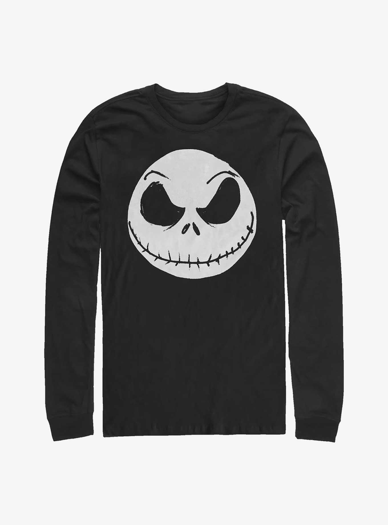 Disney The Nightmare Before Christmas Big Face Jack Long-Sleeve T-Shirt T-Shirt | Exclusive Edition | Perfect For Daily Wear