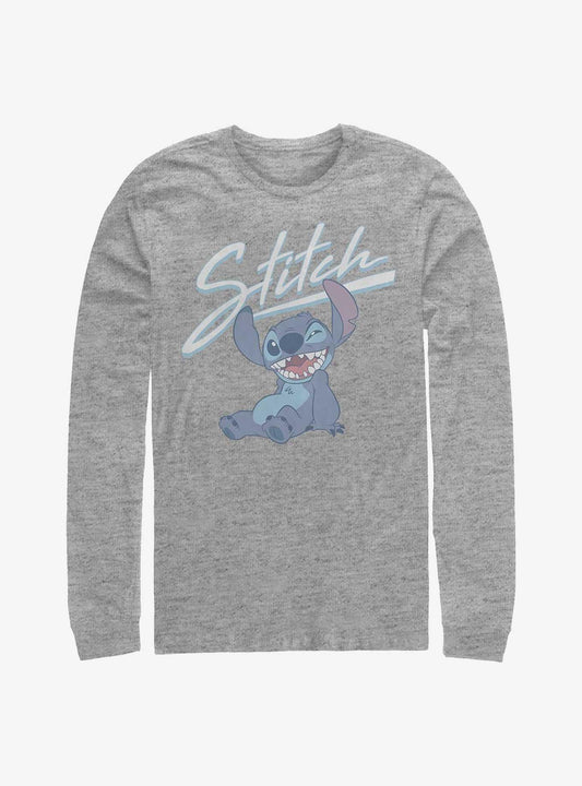 Disney Lilo Stitch Wink Long-Sleeve T-Shirt T-Shirt | Exclusive Art Design | Perfect For Daily Wear