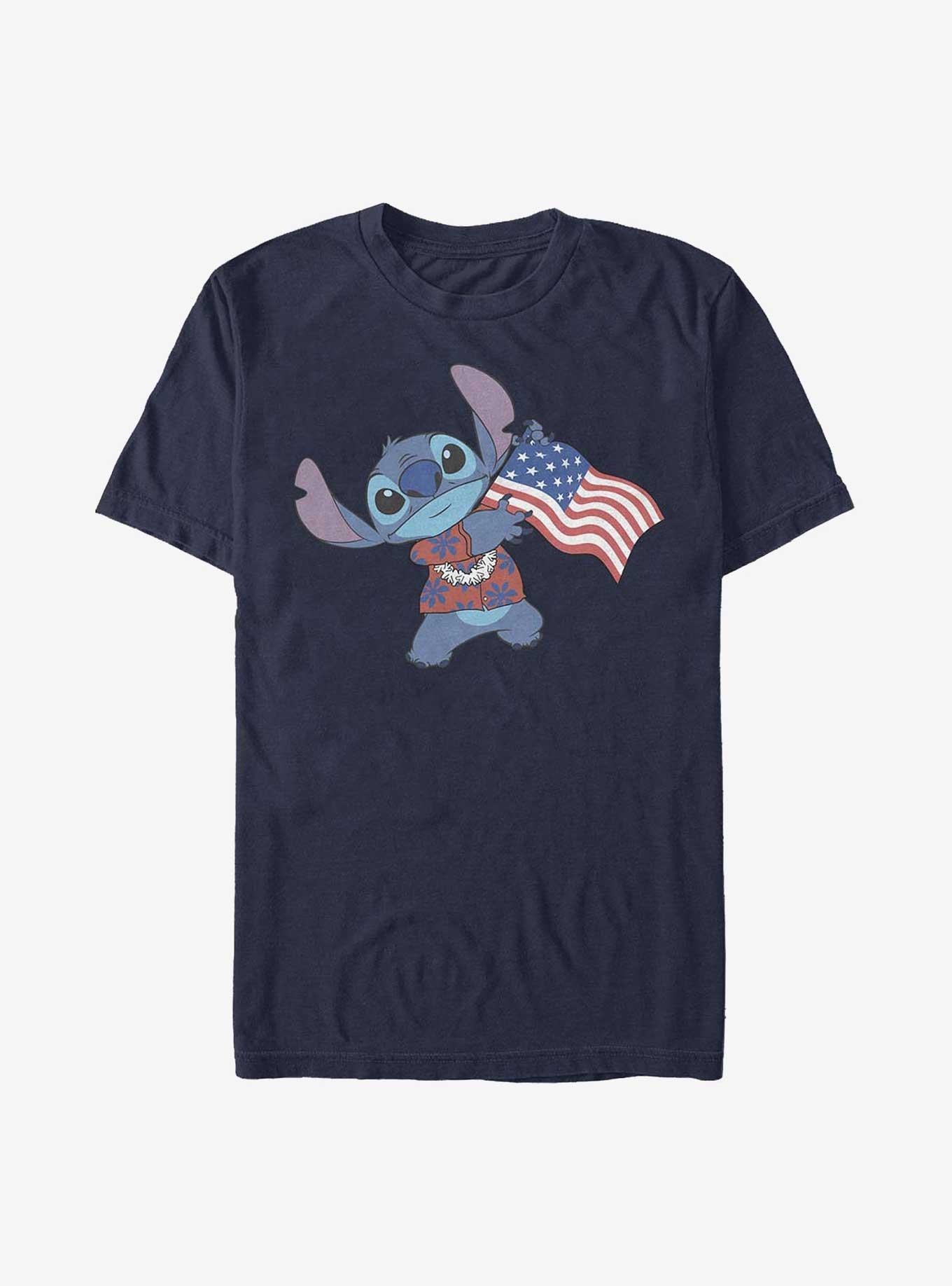 Disney Lilo Stitch Tropic Stitch Flag T-Shirt T-Shirt | High-Quality Print | High Demand Item