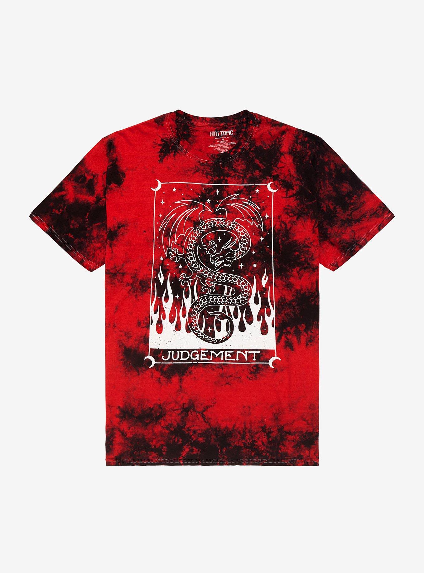 Dragon Tarot Card Tie-Dye Boyfriend Fit Girls T-Shirt T-Shirt | Premium Graphic | High Demand Item