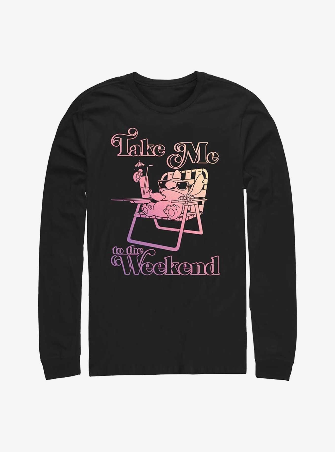 Disney Lilo Stitch Weekend Stitch Long Sleeve T-Shirt T-Shirt | Best-Selling Design | Perfect For Daily Wear