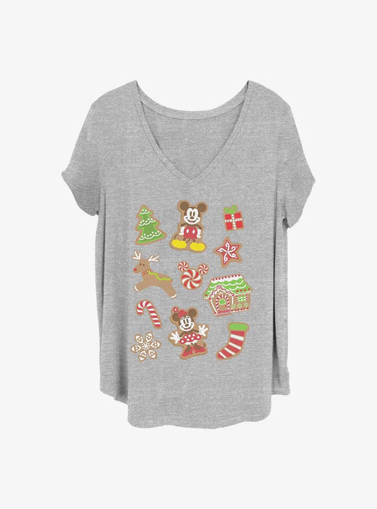 Disney Mickey Mouse Christmas Cookies Girls T-Shirt Plus Size T-Shirt | Viral Style | Great Gift Idea