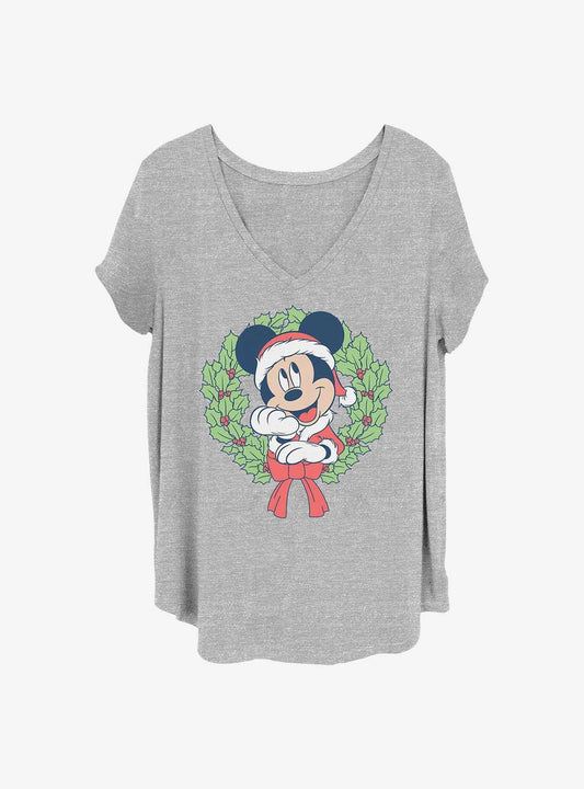 Disney Mickey Mouse Mickey Christmas Wreath Girls T-Shirt Plus Size T-Shirt | Trending Design | Great Gift Idea