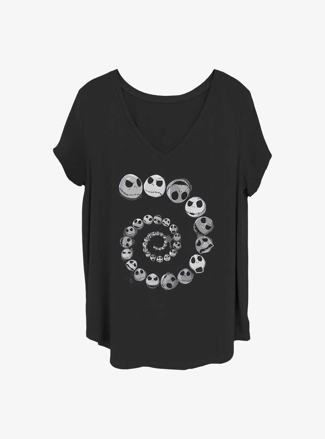 Disney The Nightmare Before Christmas Jack Emotions Spiral Girls T-Shirt Plus Size T-Shirt | High-Quality Print | Trending Now