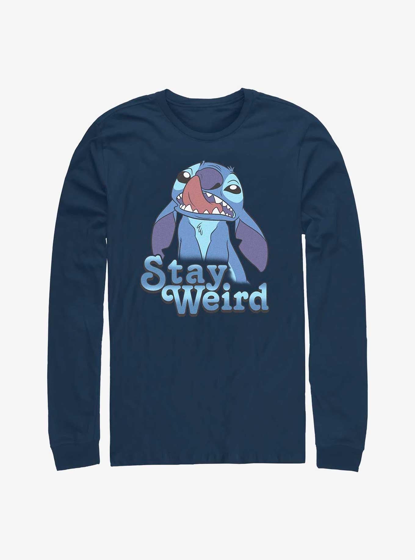 Disney Lilo Stitch Stay Weird Long-Sleeve T-Shirt T-Shirt | Bold Graphic Edition | Must-Have Style