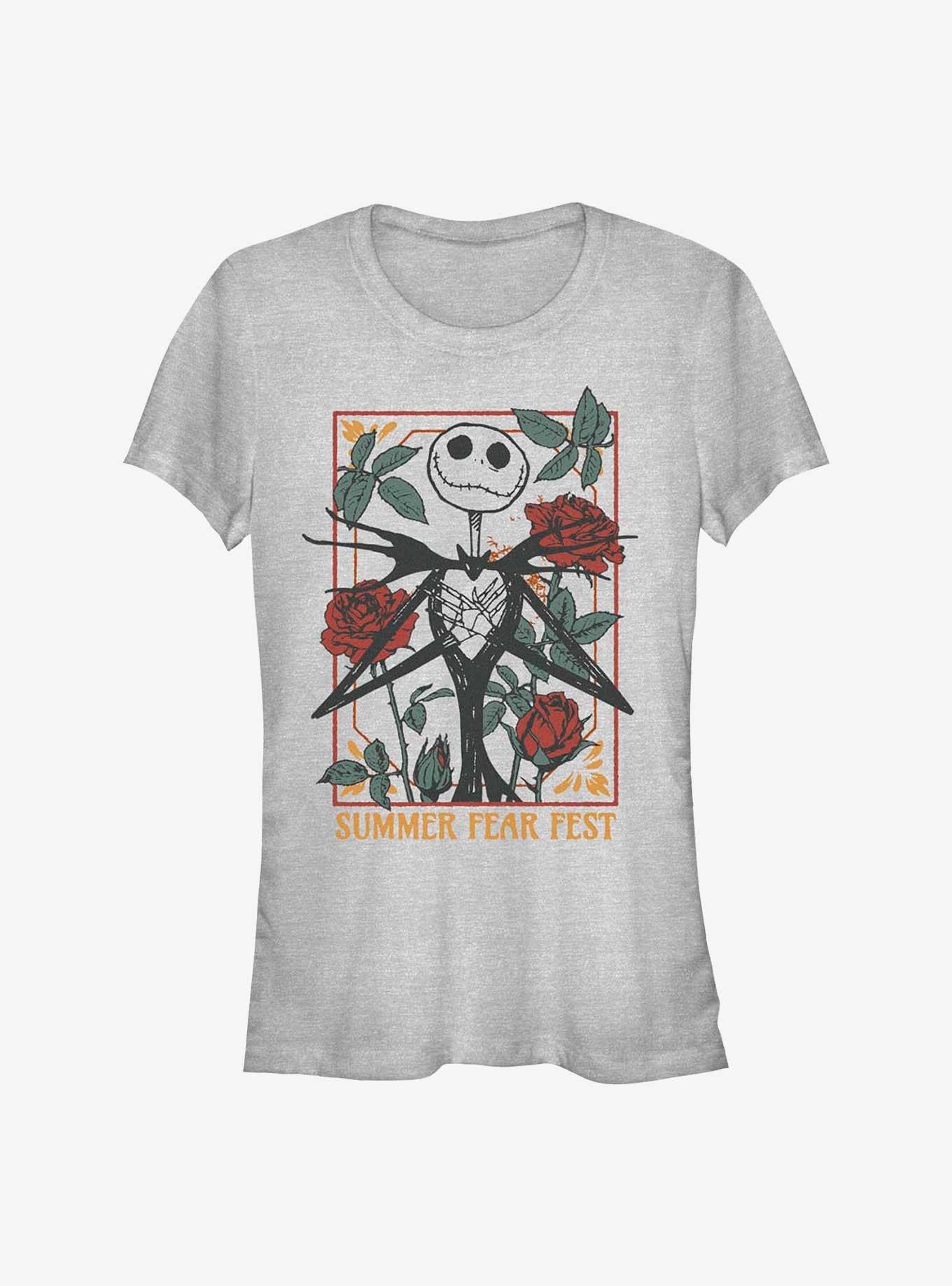 Disney The Nightmare Before Christmas Jack Roses Girls T-Shirt T-Shirt | Aesthetic Graphic | High Demand Item