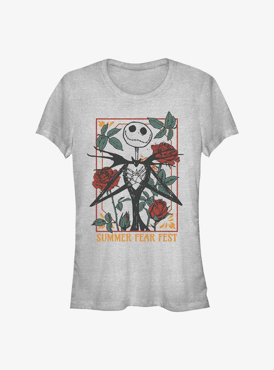 Disney The Nightmare Before Christmas Jack Roses Girls T-Shirt T-Shirt | Aesthetic Graphic | High Demand Item