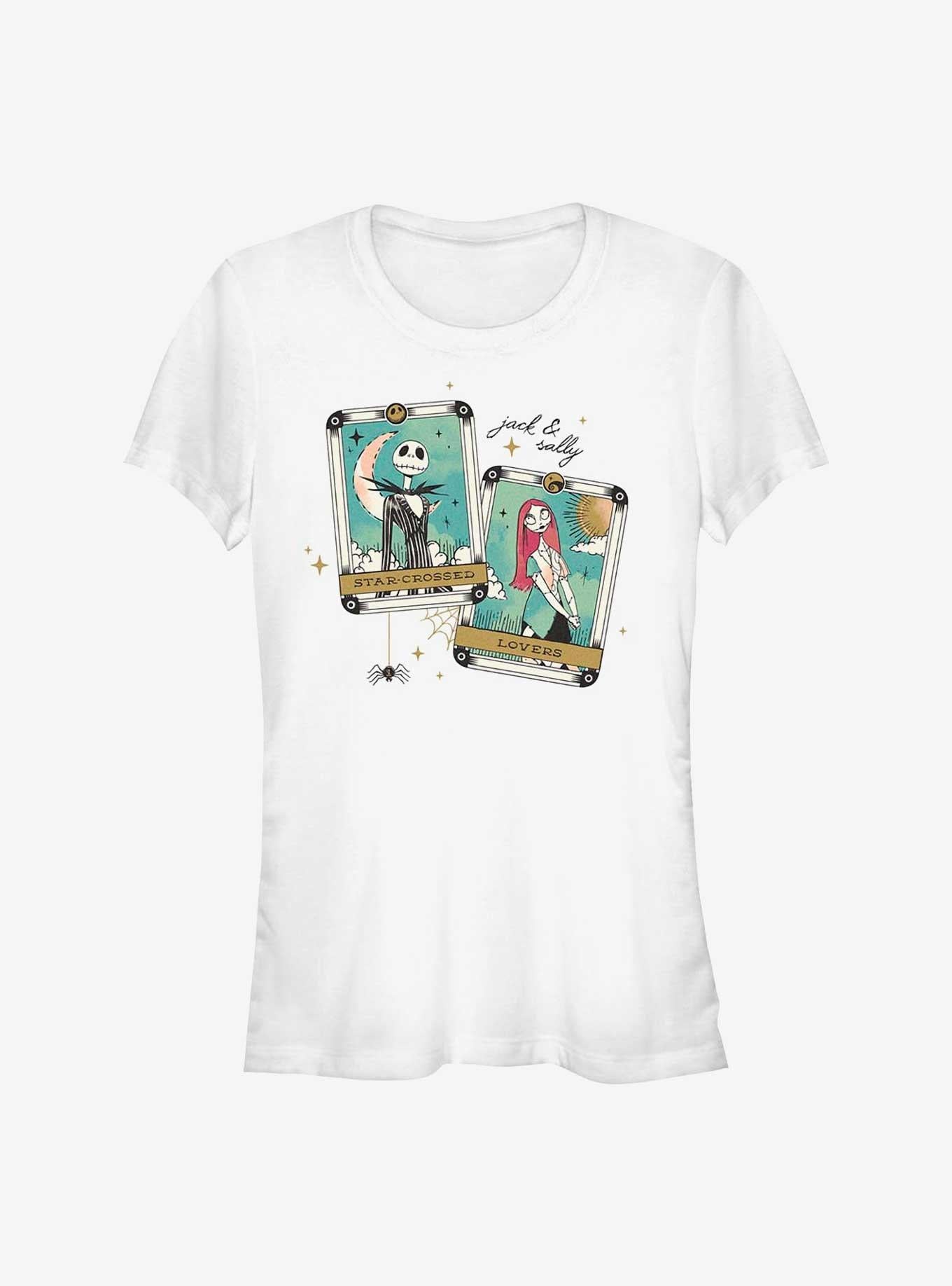 Disney The Nightmare Before Christmas Jack and Sally Tarot Cards Girls T-Shirt T-Shirt | Streetwear Vibe | High Demand Item