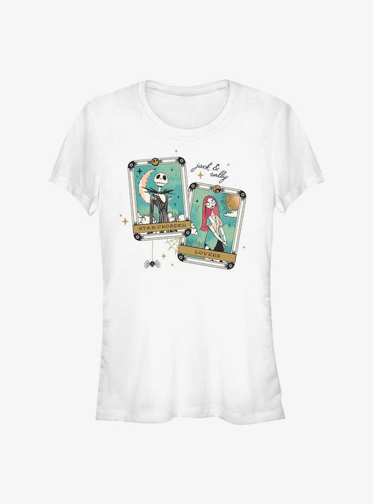 Disney The Nightmare Before Christmas Jack and Sally Tarot Cards Girls T-Shirt T-Shirt | Streetwear Vibe | High Demand Item