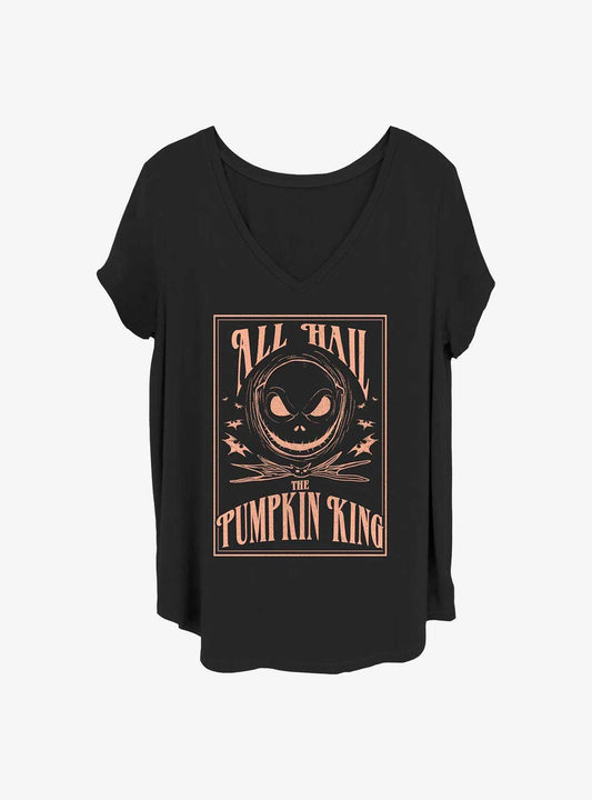 Disney The Nightmare Before Christmas Hail The Pumpkin King Girls T-Shirt Plus Size T-Shirt | Streetwear Vibe | Great Gift Idea