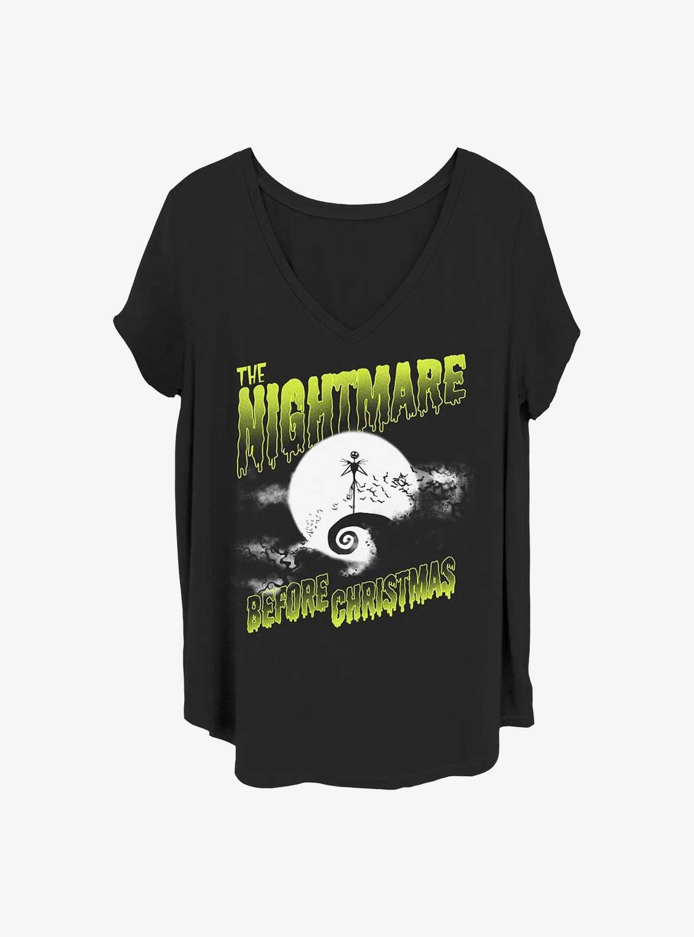 Disney The Nightmare Before Christmas Spooky Nightmare Jack Girls T-shirt Plus Size | Trendy Graphic Tee | Casual Unisex T-shirt