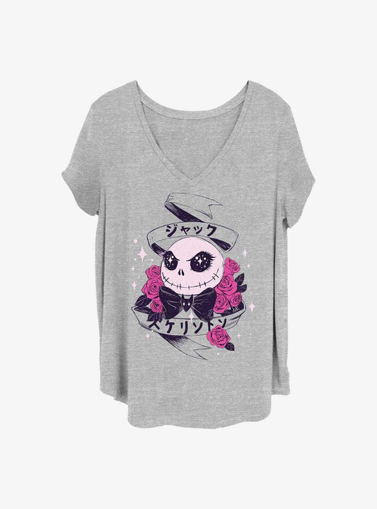 Disney The Nightmare Before Christmas Anime Eyes Jack Girls T-Shirt Plus Size T-Shirt | Viral Style | Trending Now