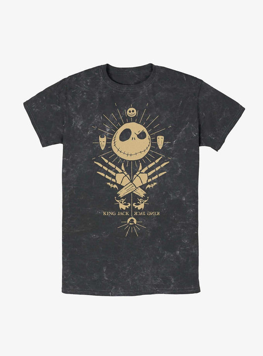 Disney The Nightmare Before Christmas King Jack Mineral Wash T-Shirt T-Shirt | Aesthetic Graphic | Must-Have Style