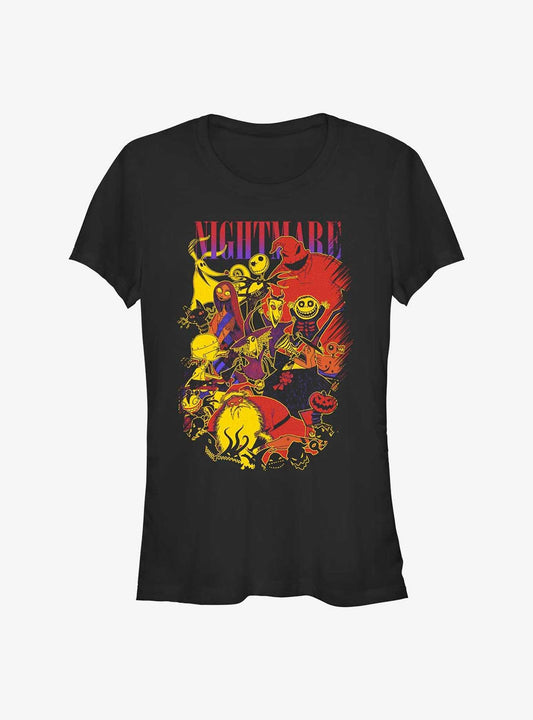 Disney The Nightmare Before Christmas Spook Squad Girls T-shirt | Trendy Graphic Tee | Casual Unisex T-shirt