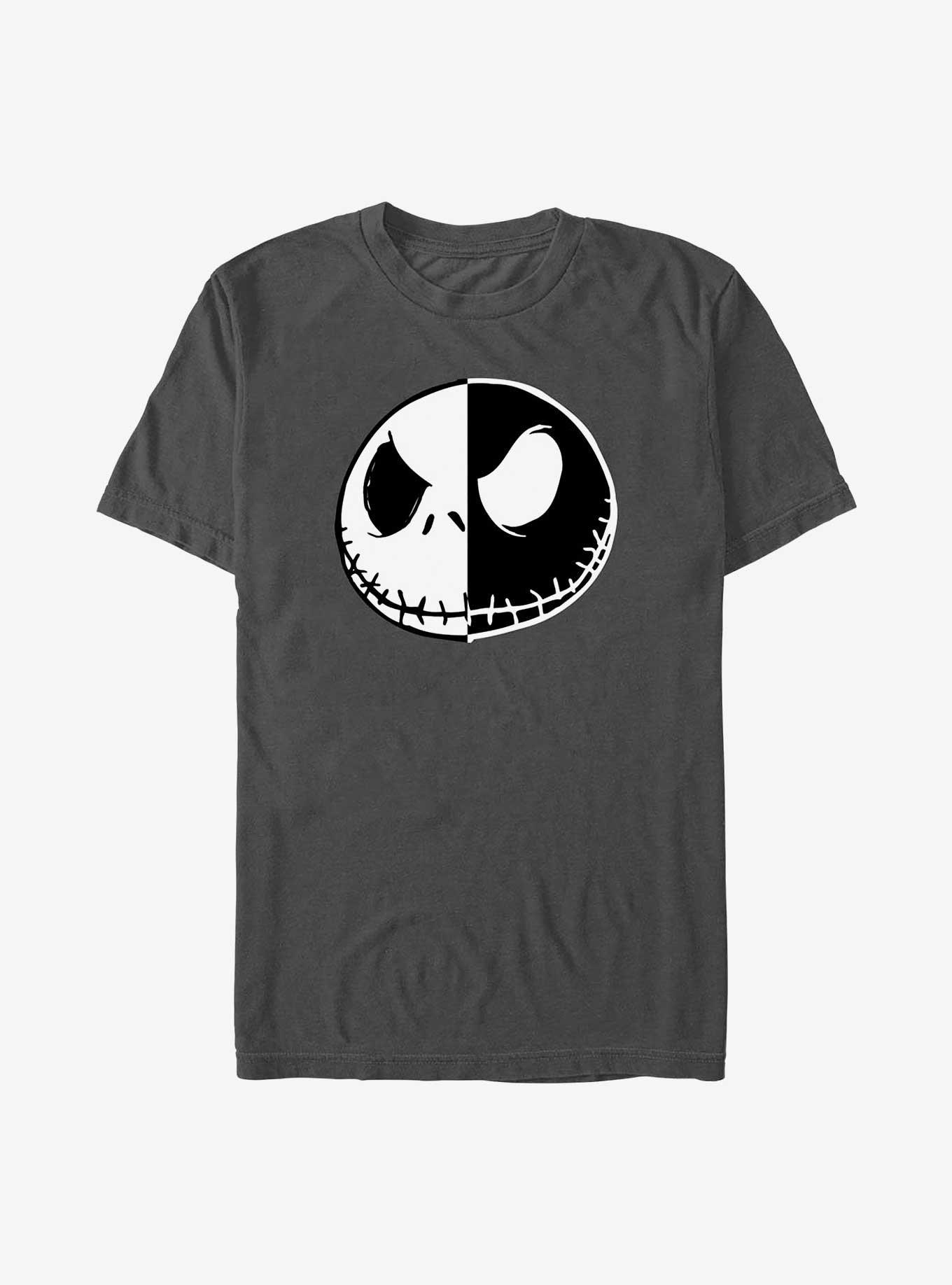 Disney The Nightmare Before Christmas Jack Face Inverse Split T-Shirt T-Shirt | Viral Style | Great Gift Idea