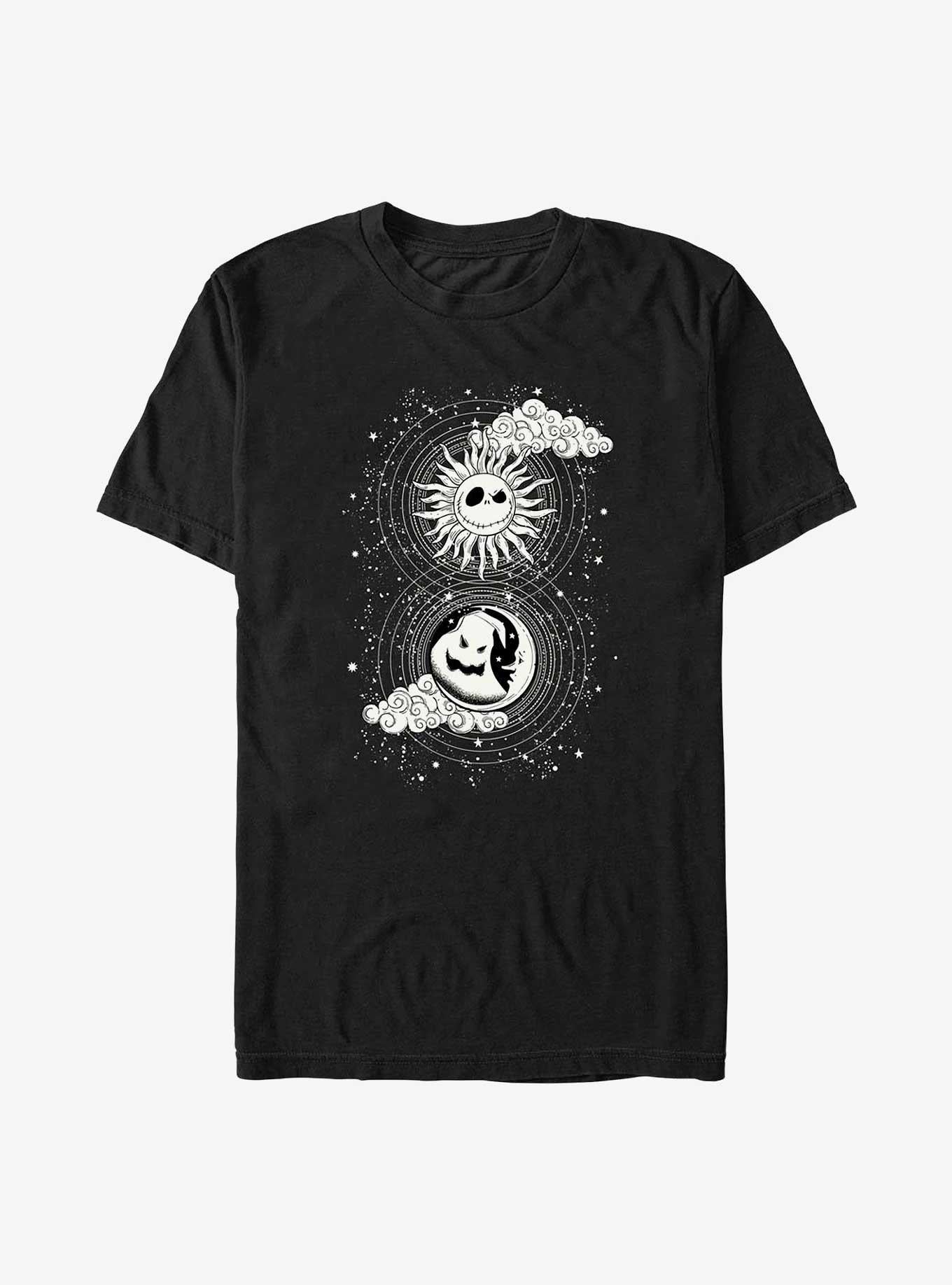 Disney The Nightmare Before Christmas Jack and Oogie Celestial Clouds T-Shirt T-Shirt | Aesthetic Graphic | Perfect For Daily Wear