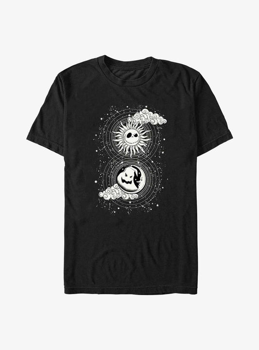 Disney The Nightmare Before Christmas Jack and Oogie Celestial Clouds T-Shirt T-Shirt | Aesthetic Graphic | Perfect For Daily Wear
