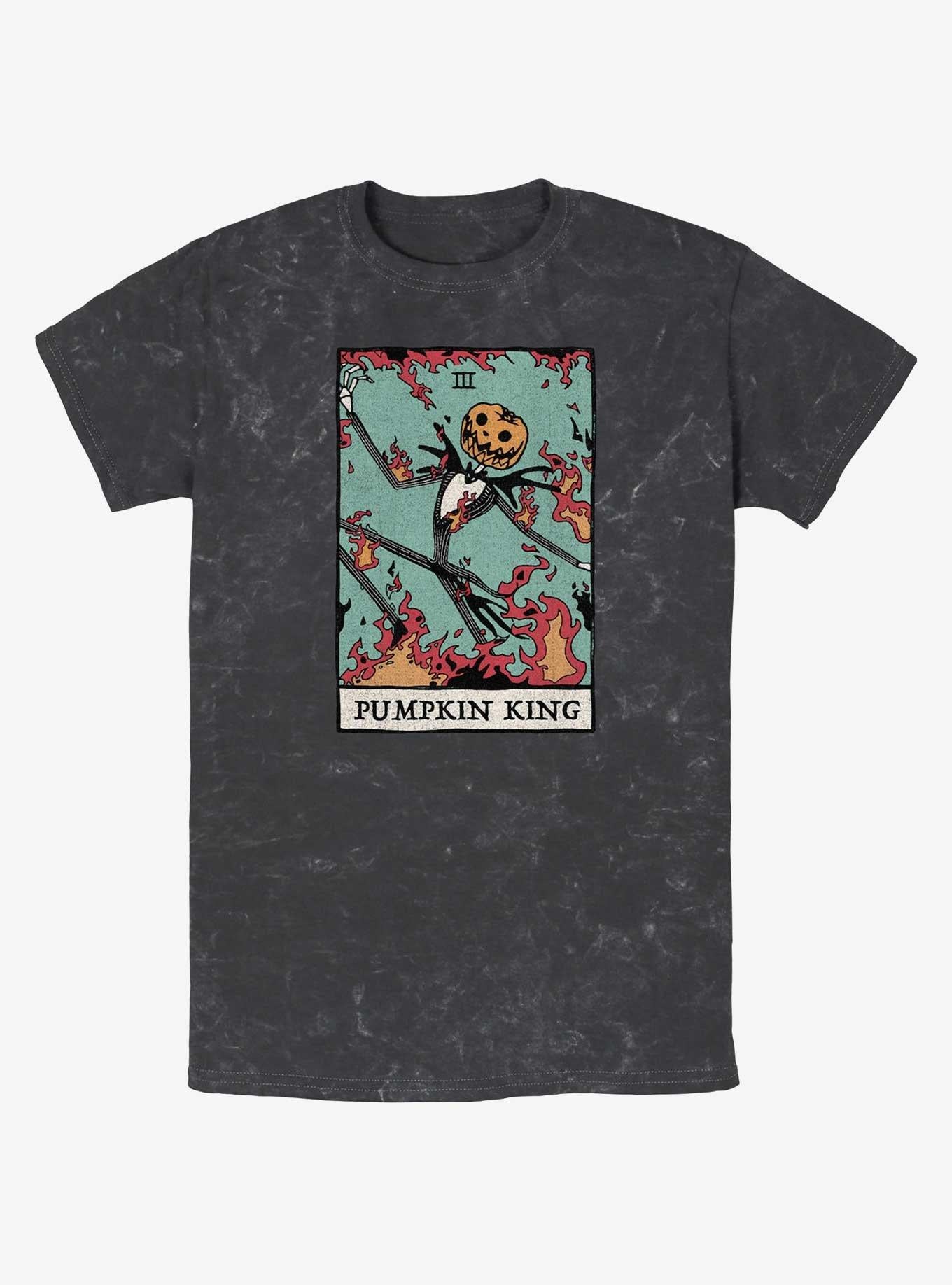 Disney The Nightmare Before Christmas Jack Pumpkin King Card Mineral Wash T-Shirt T-Shirt | Streetwear Vibe | Perfect For Daily Wear