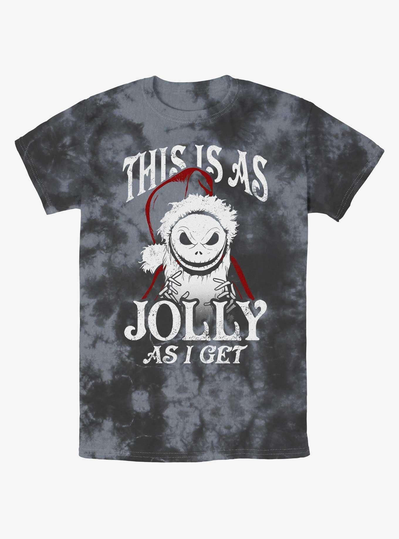 Disney The Nightmare Before Christmas Jolly Santa Jack Tie-Dye T-Shirt T-Shirt | High-Quality Print | Trending Now