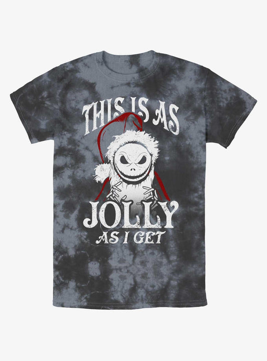 Disney The Nightmare Before Christmas Jolly Santa Jack Tie-Dye T-Shirt T-Shirt | High-Quality Print | Trending Now