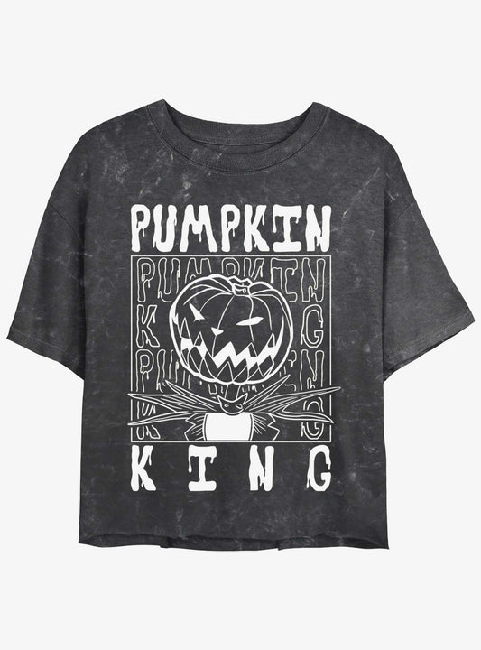 Disney The Nightmare Before Christmas Jack Pumpkin King Mineral Wash Girls Crop T-Shirt T-Shirt | Premium Graphic | High Demand Item