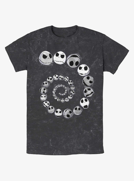 Disney The Nightmare Before Christmas Jack Emotions Spiraling Mineral Wash T-Shirt T-Shirt | Viral Style | Trending Now