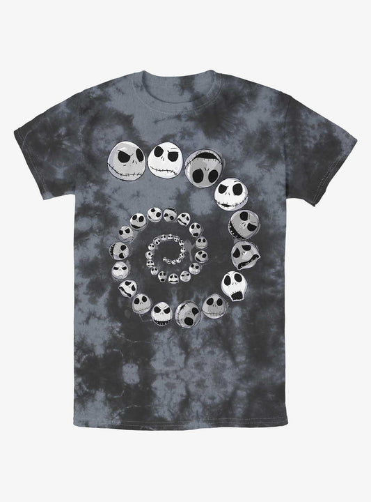 Disney The Nightmare Before Christmas Jack Emotions Spiraling Tie-Dye T-Shirt T-Shirt | Exclusive Edition | Great Gift Idea