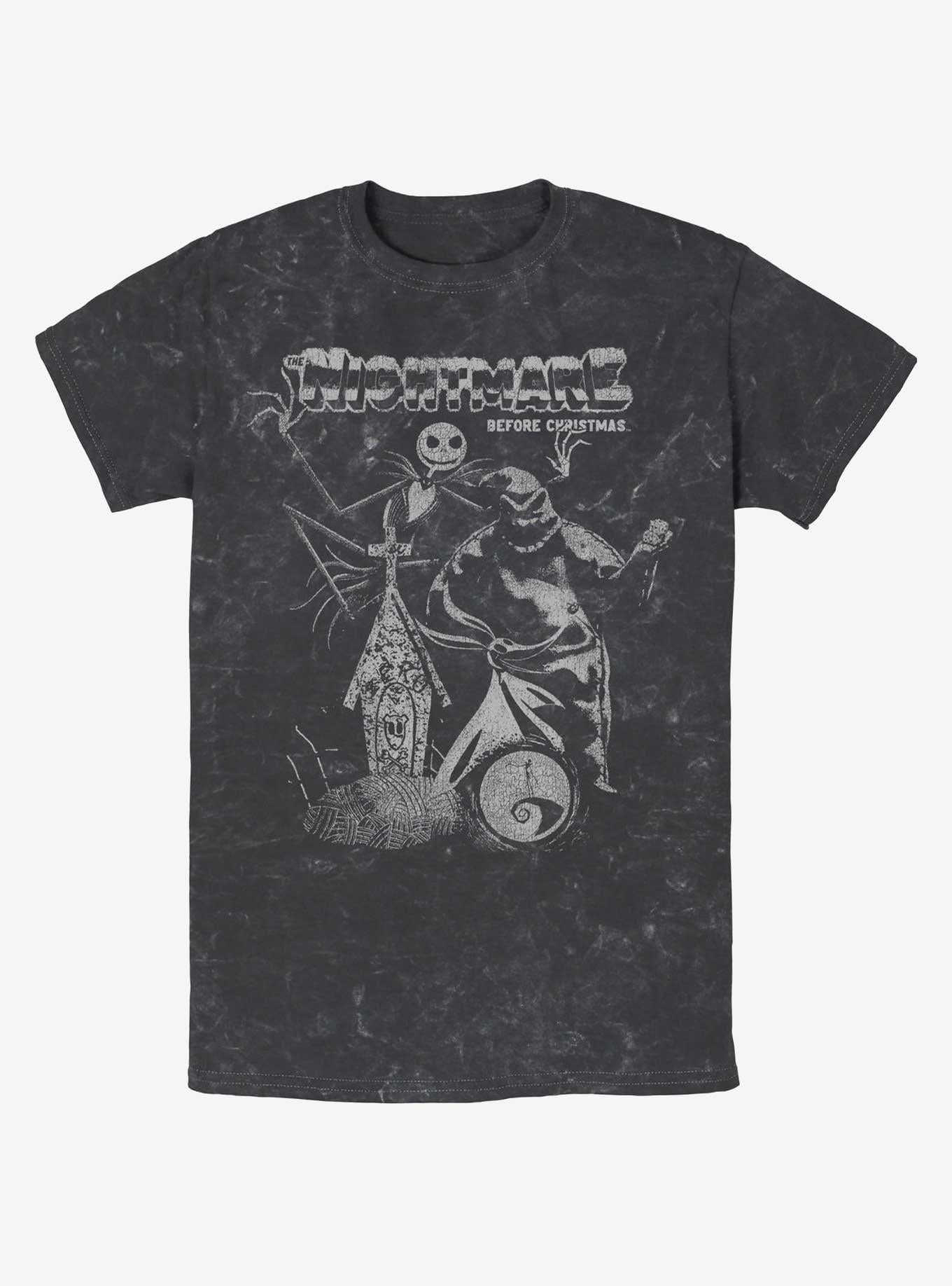 Disney The Nightmare Before Christmas Jack and Boogie Mineral Wash T-Shirt T-Shirt | Exclusive Edition | Must-Have Style