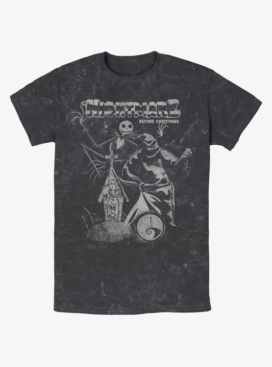 Disney The Nightmare Before Christmas Jack and Boogie Mineral Wash T-Shirt T-Shirt | Exclusive Edition | Must-Have Style