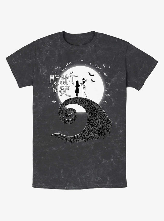 Disney The Nightmare Before Christmas Jack and Sally Meant To Be Mineral Wash T-Shirt T-Shirt | Trending Design | Top Pick For Fans