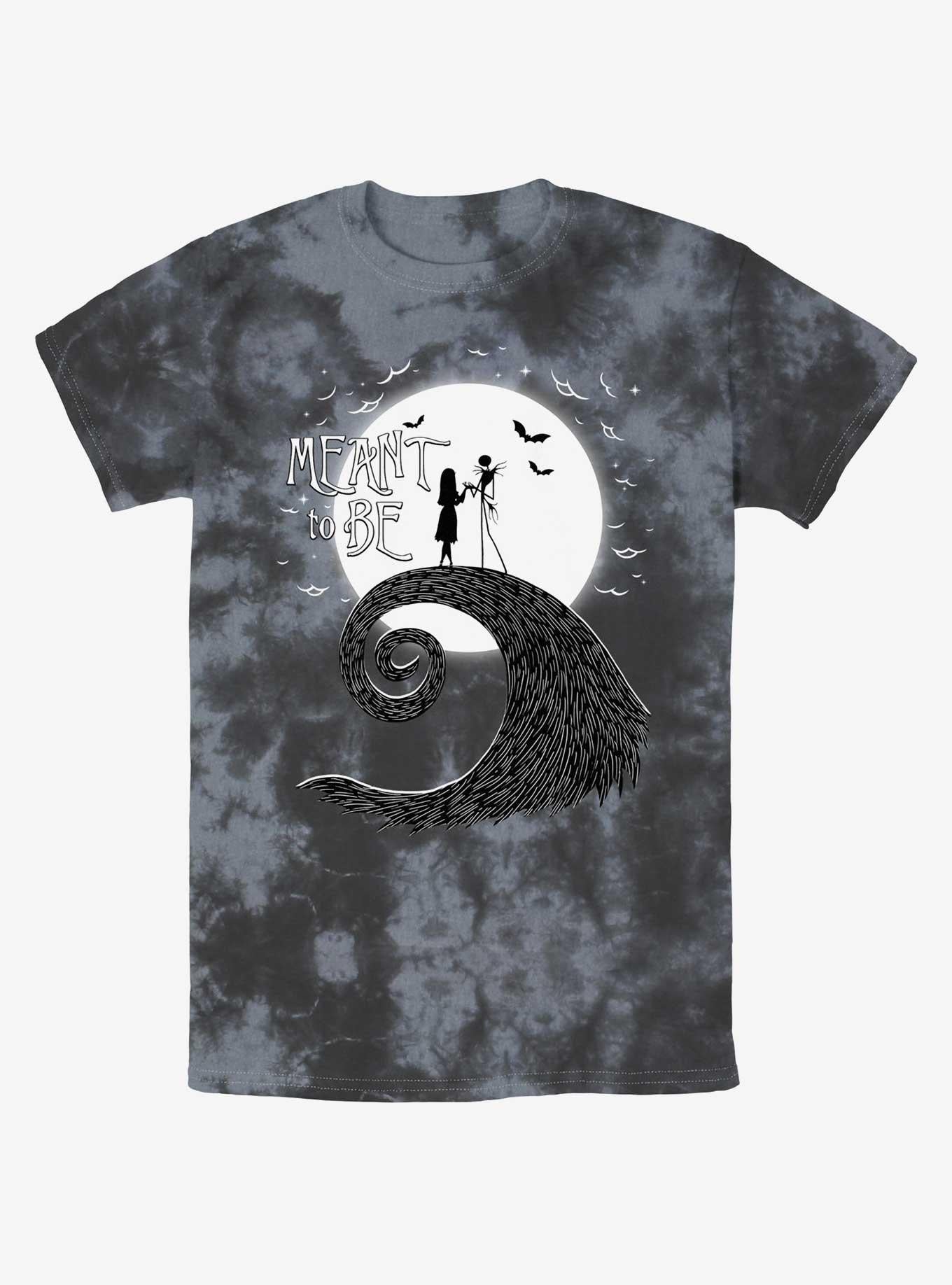 Disney The Nightmare Before Christmas Jack and Sally Meant To Be Tie-Dye T-Shirt T-Shirt | Viral Style | Must-Have Style