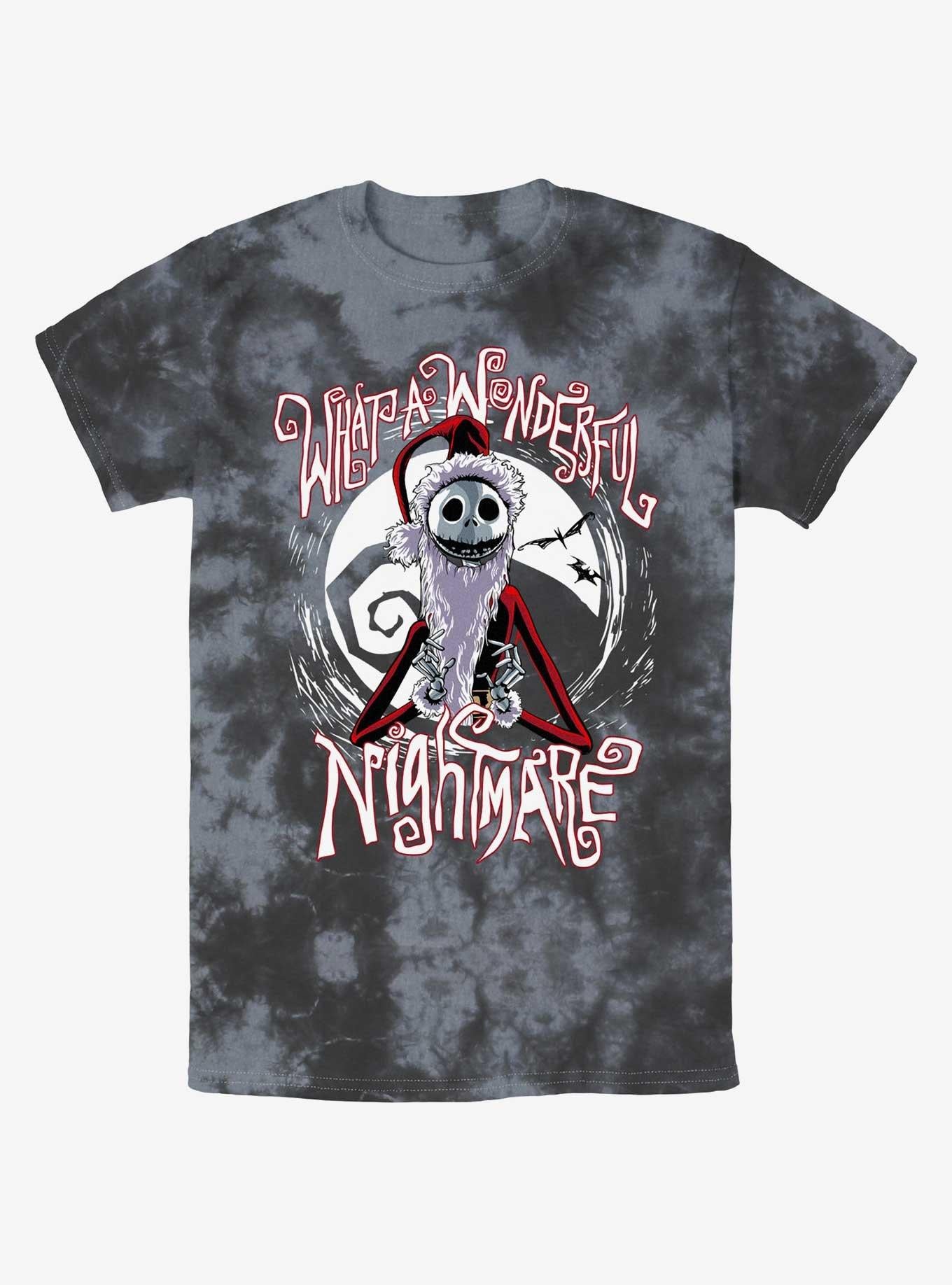 Disney The Nightmare Before Christmas Santa Jack Wonderful Nightmare Tie-Dye T-Shirt T-Shirt | Trending Design | Great Gift Idea
