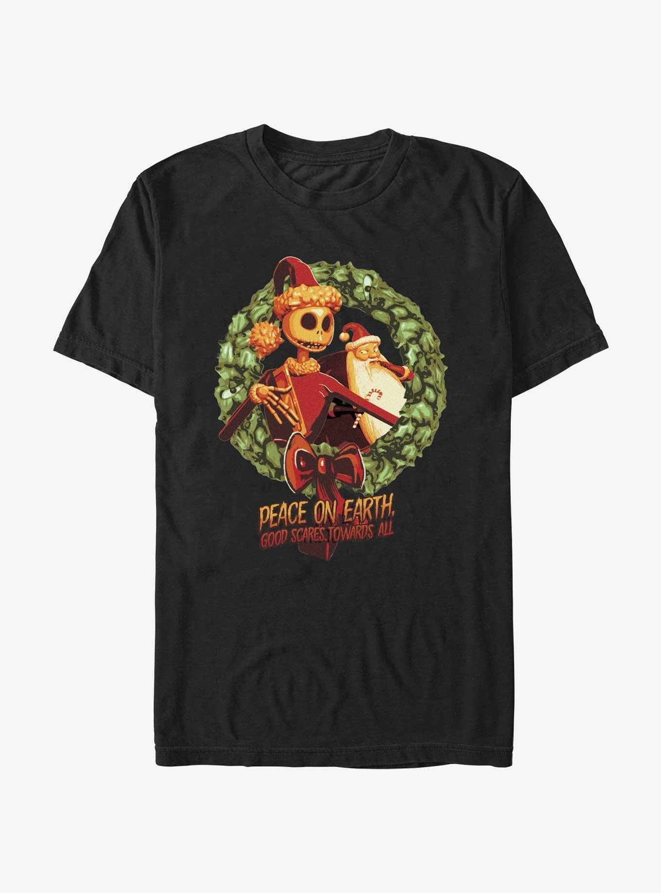Disney The Nightmare Before Christmas Santa Jack Wreath T-Shirt T-Shirt | Streetwear Vibe | Trending Now