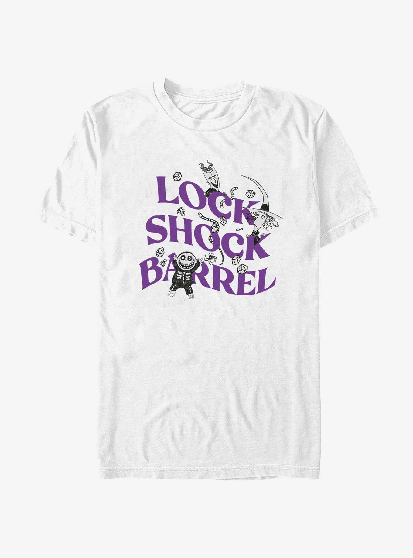 Disney The Nightmare Before Christmas Tricksters Three Lock Shock & Barrel T-shirt | Trendy Graphic Tee | Casual Unisex T-shirt