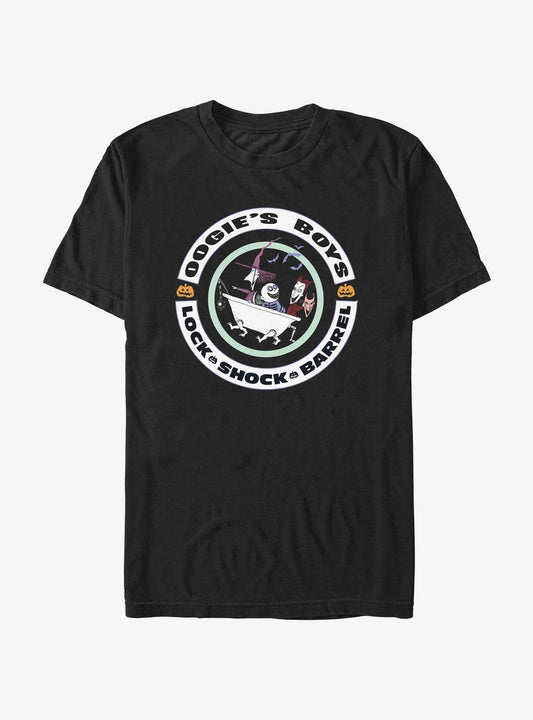 Disney The Nightmare Before Christmas Troublemakers Lock Shock & Barrel T-shirt | Trendy Graphic Tee | Casual Unisex T-shirt