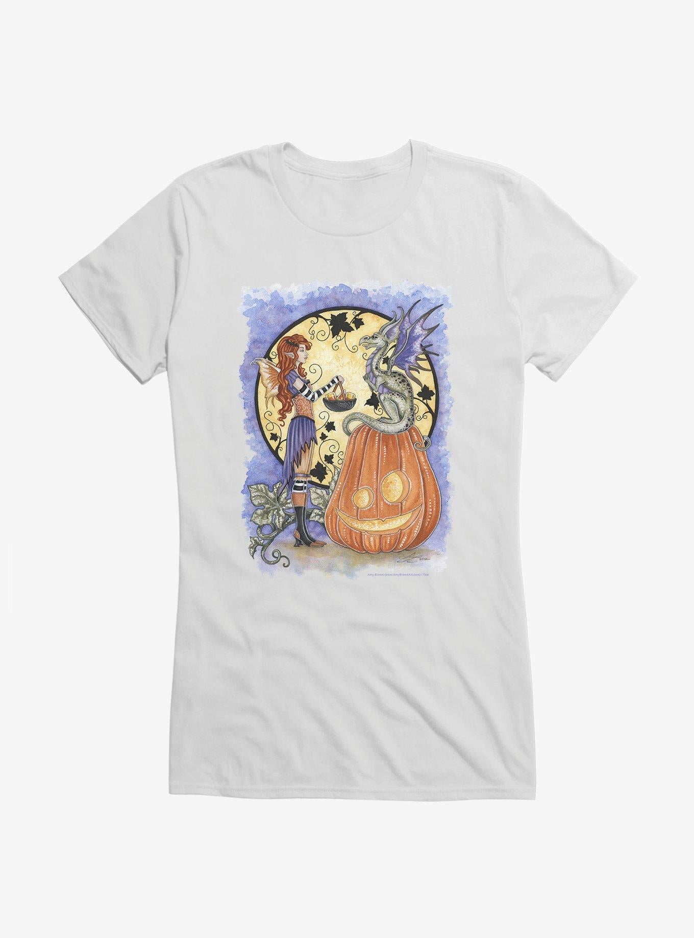 Dragons Love Candy Corn Girls T-Shirt by Amy Brown T-Shirt | Trending Design | Perfect For Daily Wear