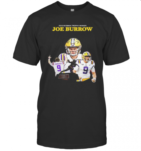 2019 Heisman Trophy Winners Joe Burrow Lsu Tigers Signature T Shirt