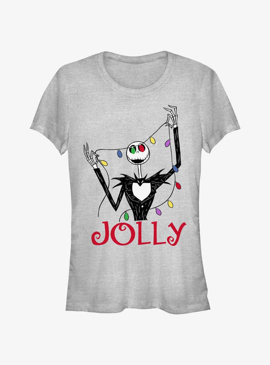 Disney The Nightmare Before Christmas Jack Jolly Lights Girls T-Shirt T-Shirt | Premium Graphic | Top Pick For Fans