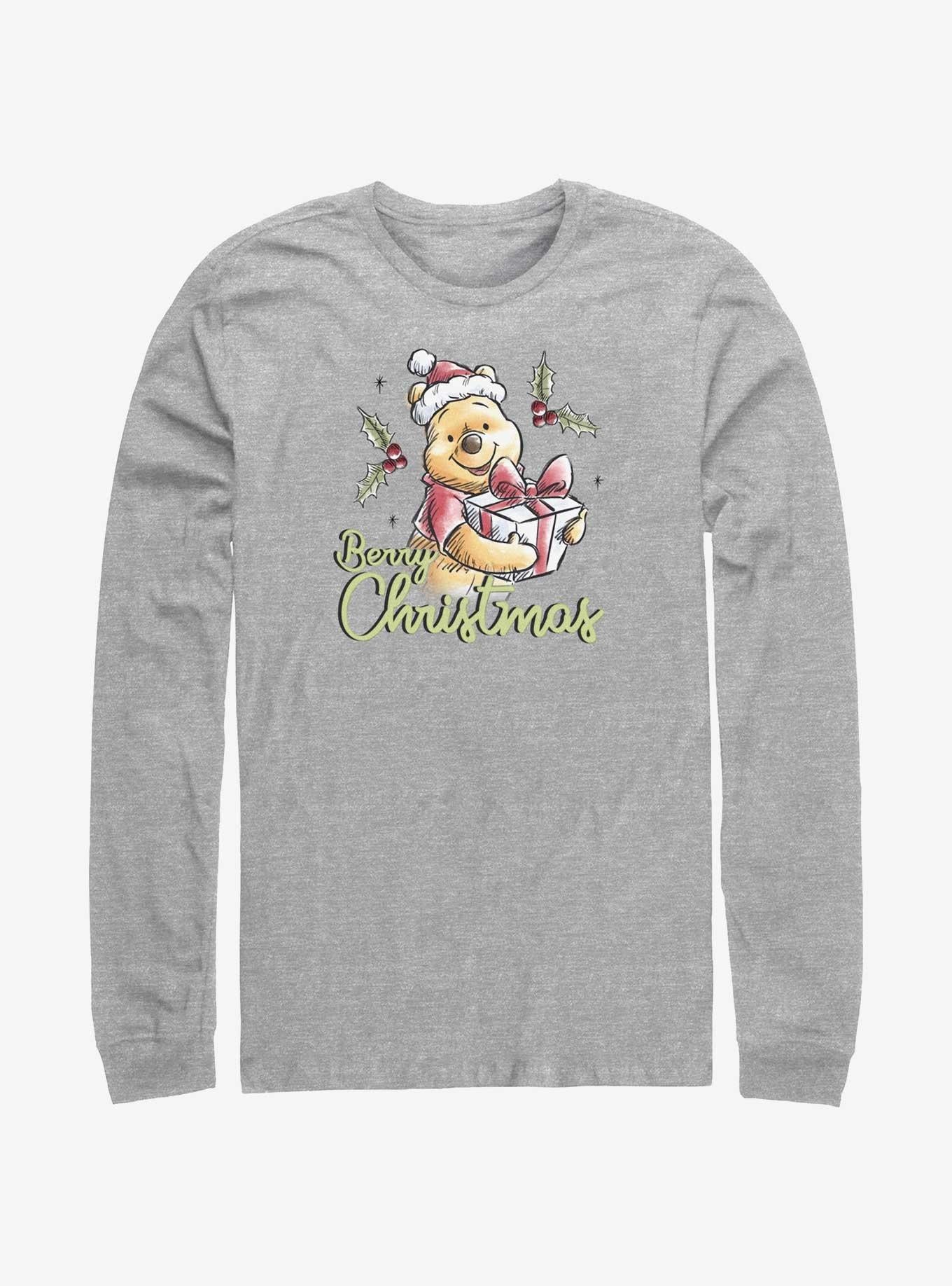 Disney Winnie The Pooh Berry Christmas Long-Sleeve T-Shirt T-Shirt | Aesthetic Graphic | Must-Have Style