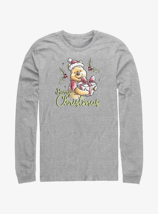 Disney Winnie The Pooh Berry Christmas Long-Sleeve T-Shirt T-Shirt | Aesthetic Graphic | Must-Have Style