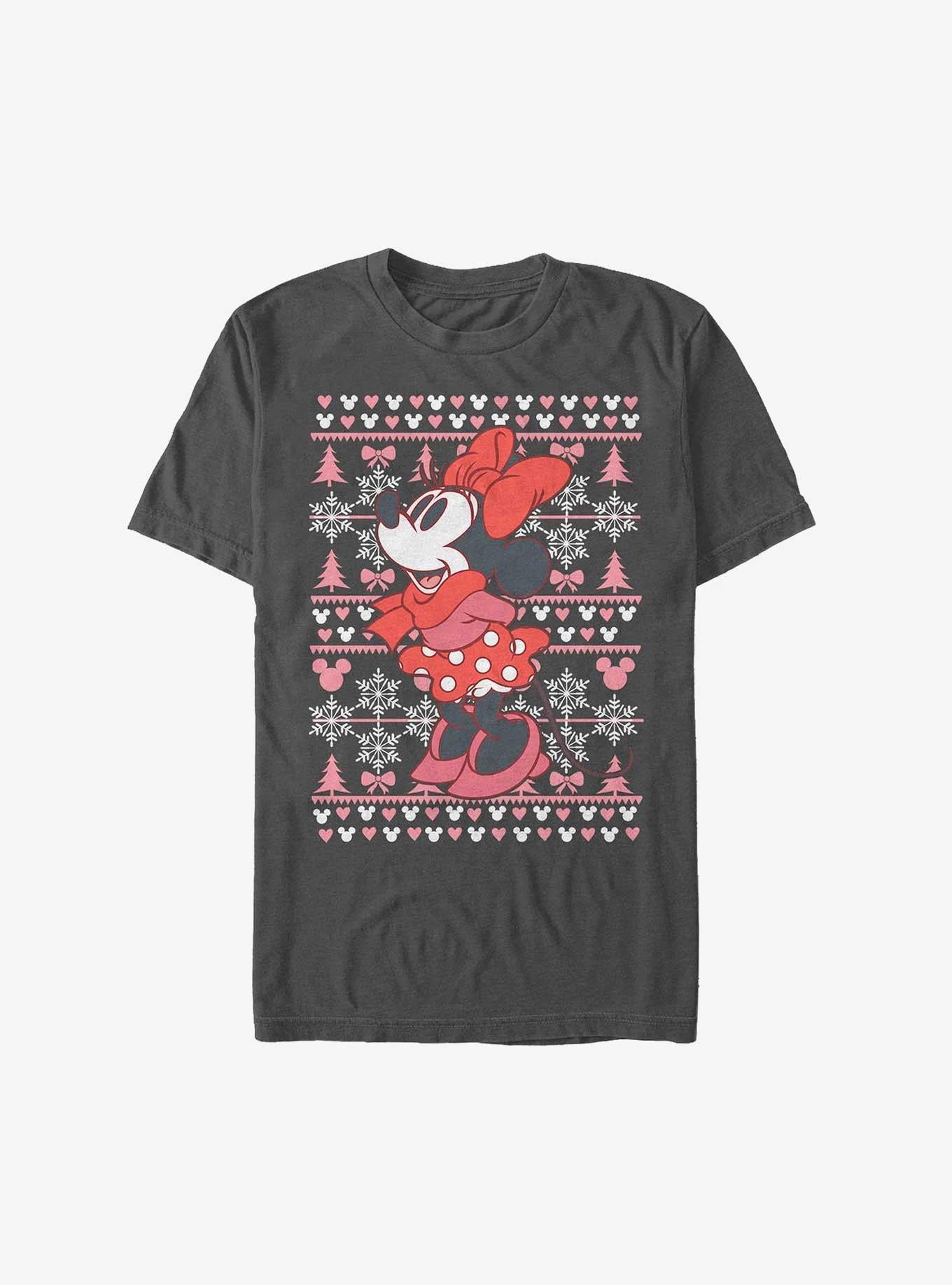 Disney Minnie Mouse Holiday Sweater Extra Soft T-Shirt T-Shirt | High-Quality Print | Trending Now