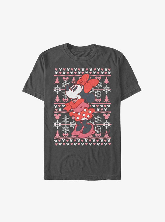 Disney Minnie Mouse Holiday Sweater Extra Soft T-Shirt T-Shirt | High-Quality Print | Trending Now
