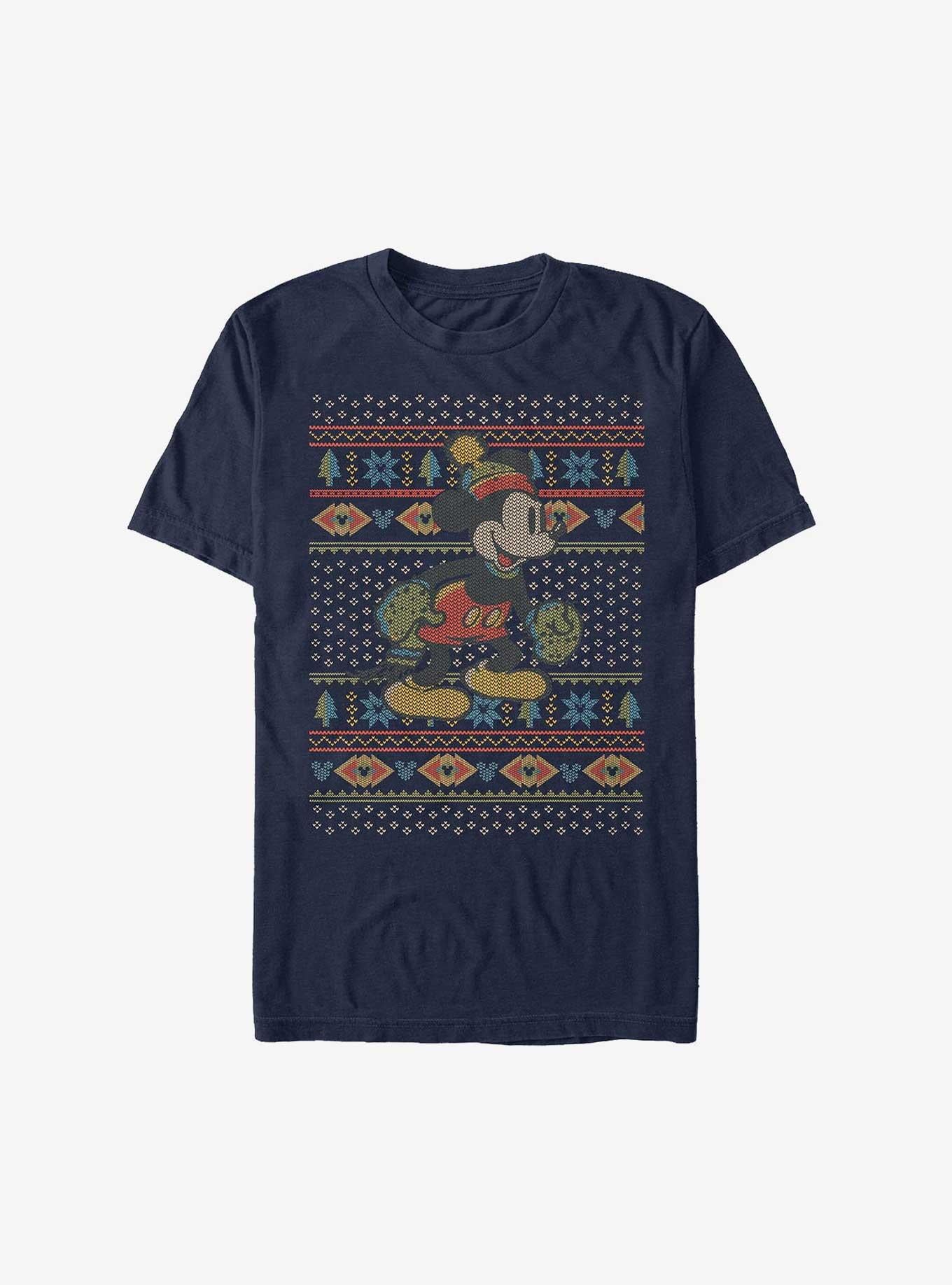 Disney Mickey Mouse Vintage Ugly Christmas Extra Soft T-shirt | Trendy Graphic Tee | Casual Unisex T-shirt