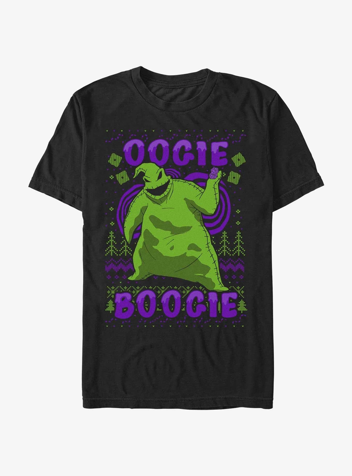 Disney The Nightmare Before Christmas Oogie Boogie Ugly Christmas Extra Soft T-shirt | Trendy Graphic Tee | Casual Unisex T-shirt