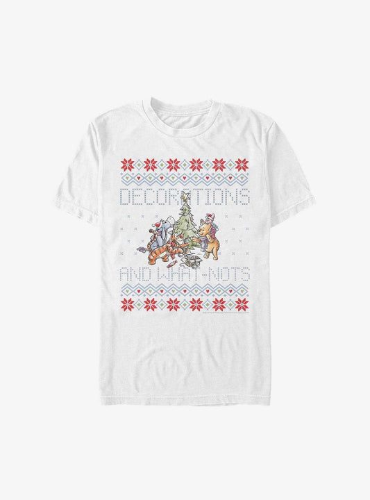 Disney Winnie The Pooh Decorations And What-Nots Ugly Christmas Extra Soft T-Shirt T-Shirt | Trending Design | Perfect For Daily Wear