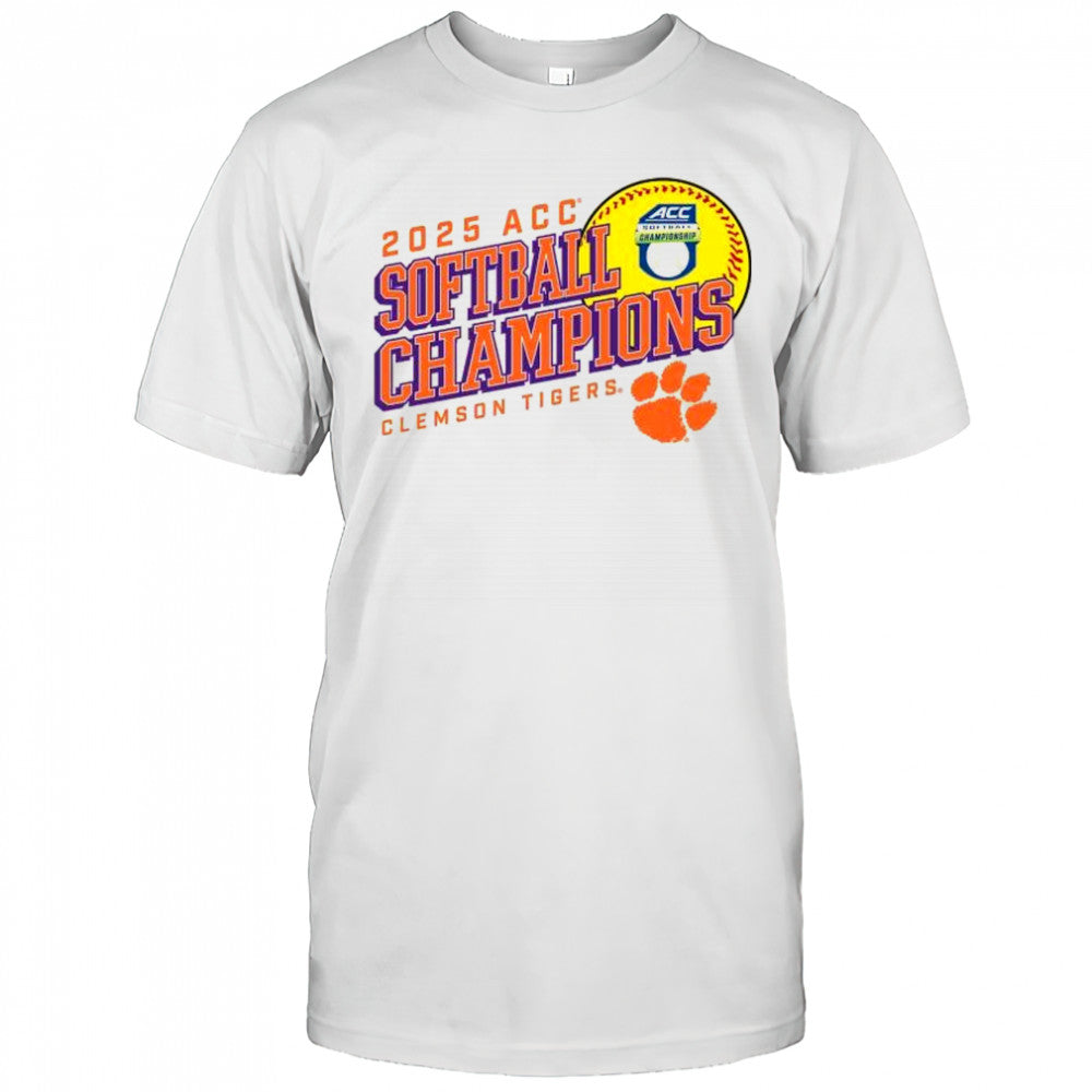 2025 Clemson Tigers ACC Softball Conference Tournament Champions t shirt